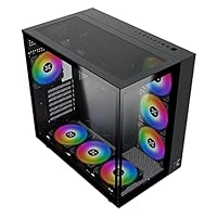 Xigmatek Boitier Moyen Tour ATX Aquarius Pro RGB Avec panneaux vitrés (Noir)