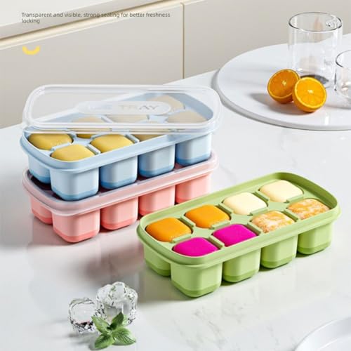 Molde silicona para hielo con tapa 8 cubos miniatura 4