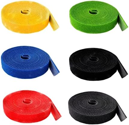 Wisdompro Fascette Cavi Nere 12 pezzi, Fascette Riutilizzabili 2.5 cm x 30,5 cm Ciascuno, Fascette Stringicavo per Organizzare Cavi (8 Inch