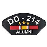 US Veteran Patch - DD 214 Alumni/National Service Ribbon