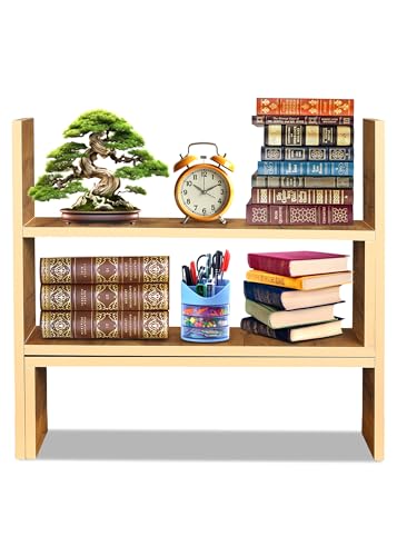 Image of SBF Furniture Wooden Bookcase for Home Office and Library Engineering Wood Space Saving Bookrack Freestanding Books Holder Stylish Book Organizer (Square 3 Step) (Yellow) DIY(Do-It-Yourself)