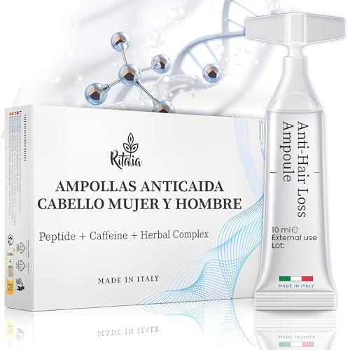 #ColaboraciónPagada<br>Ampollas Anticaida Cabello Mujer y Hombre ® Tratamiento capilar natural con serum y locion Fortalecedora contra la Caída del Pelo | Ampollas para Alopecia Crecimiento y Cuidado capilar