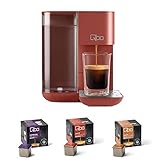 Tchibo Qbo Touch Kaffeemaschine Kapselmaschine inkl. 24 Qbo Kapseln für Espresso, Caffè und Caffè Grande, Rot