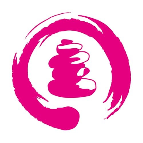 Stickers muraux Centre de yoga Circle, méditation sur les pierres, équilibre zen 72x72.7cm Décoration de carrosserie RoseRouge