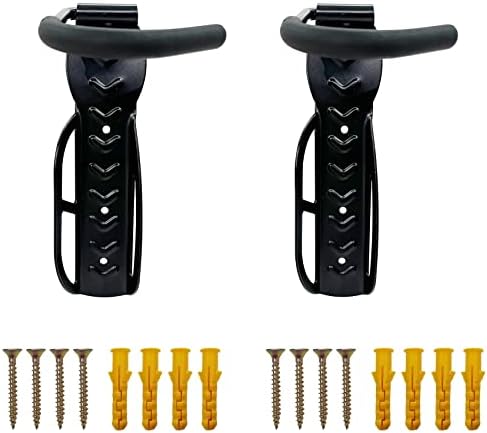 BIKTEN Bike Rack Garage Wall Mount Bike Hanger Bike Hooks Bike Storage Bicycle Vertical System for Garage Indoor Shed - Easily Hang/Detach - Holds up to 65 lb with Screws Black (2pcs)