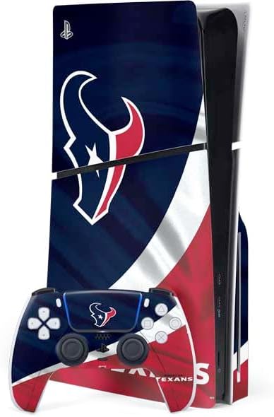 Skinit Decal Gaming Skin Compatible with PS5 Slim Disk Bundle - Officially Licensed NFL Houston Oilers Vintage Design
