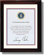 Jimmy Carter Autograph Promo Print - Presidential Oath of Office - Framed Print