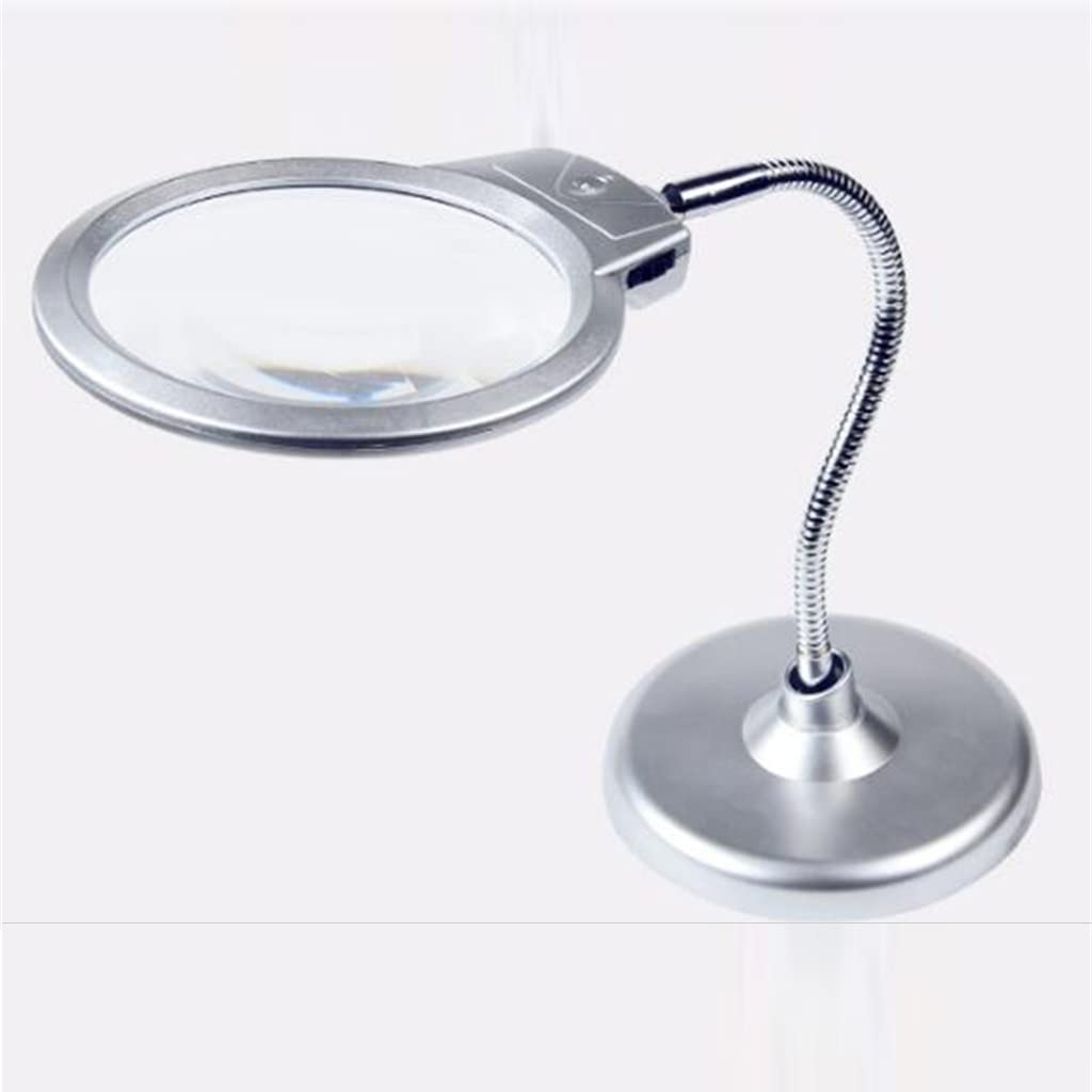 SaryEdge Metal Hose Magnifier Foldable Glass Repair and Desk Reading Table Magnifying Glass Lamp,