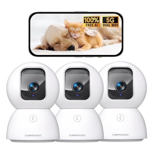 CINMOORE 5G Indoor Security Camera 3-Pack