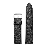 État : Neuf avec étiquettes YingYou Bracelet de montre en cuir de vachette for homme, disponible en largeurs de 14 à 22 mm, motif lézard. Compatible avec les montres Seiko et Omega.(Black,19mm)