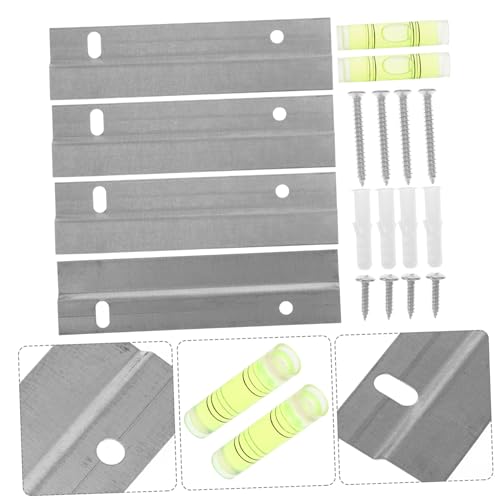 Image of Generic 4 Sets Wall Hanging Headboard Brackets Mirror Hanging Hardwares Headboard Wall Mounting Brackets Mirror Brackets Heavy Duty Picture Hangers Z Clips Mirror Hanger, 15.3X2.8CMx2pcs, Silverx2pcs