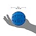 Nerf Dog Rubber Ball Dog Toy with Checkered Squeaker, Lightweight, Durable and Water Resistant, 4 Inch Diameter for Medium/Large Breeds, Single Unit, Blue