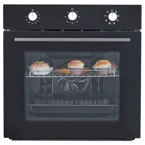24" Black Electric Wall Oven, 8 Functions, 2.5Cu.Ft