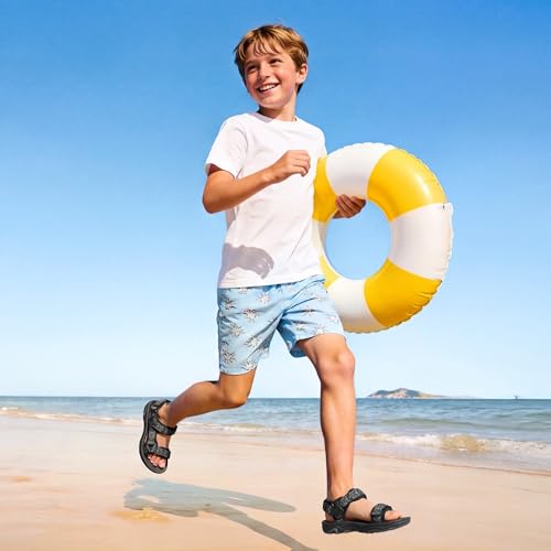 Image of DREAM PAIRS Boys Girls Sandals Kids Adventurous Light-Weight Adjustable Straps Summer Water Shoes (Toddler /Little Kid /Big Kid)