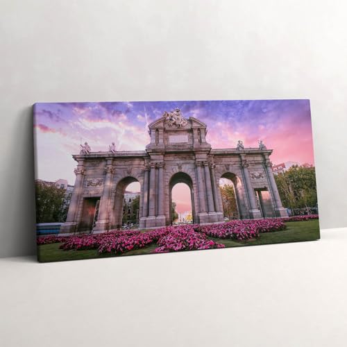 Grand tableaux 140x70cm de Madrid Espagne pour décoration murale peinte design
