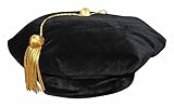 Newrara 6 Sides Graduation Doctoral Tam with Gold Bullion Tassel (Black)