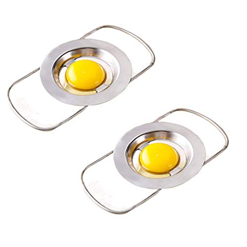 DSWW Stainless Steel Egg Separator Telescopic Egg White Yolk Filter for Cooking Kitchen Gadget (Telescopic)