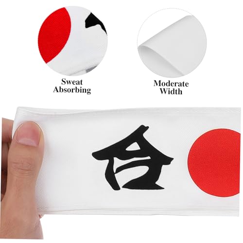 Karate Headband with Japanese Kanji and Sun Design Durable Hachimaki for Martial Arts Costumes and Everyday Wear Breathable and Quick Drying Accessory3
