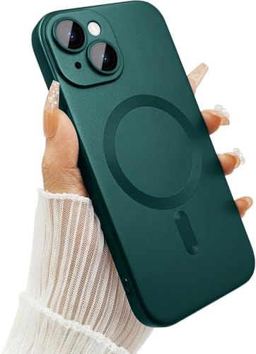 Image of DIZORO Magnetic Case for iPhone 13 / iPhone 14 Cover [Compatible with MagSafe][Built-in Camera Lens Protector] Slim Soft Silicone Bumper Shockproof Metallic Luster Back Cover Phone Cases (Cosmos)