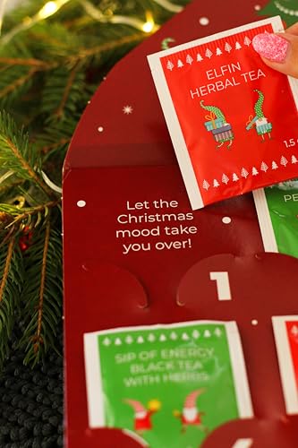 Image of Tea Advent Calendar 2025 Elfin by Acorus - 8 Christmasy flavors - 24 tea bags For The Christmas Countdown - Gift Idea For Christmas - Limited Edition
