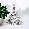 Treasure Bay 925 Sterling Silver Celtic Knot Pendant for Men and Women, Handmade Vintage Viking Jewellery, Irish Pagan Amulet, Norse Wiccan Necklace, Gift for Him & Her #2