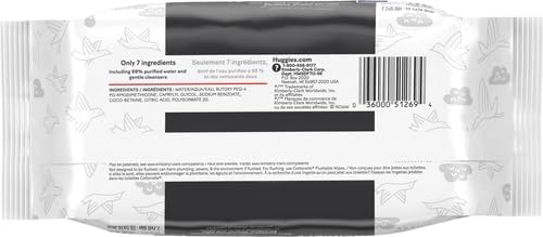Huggies Special Delivery Hypoallergenic Baby Wipes, Unscented, Safe for Sensitive Skin, 99% Purified Water, 1 Push Button Pack (56 Wipes Total) Unscented 56 Count (Pack of 1)
