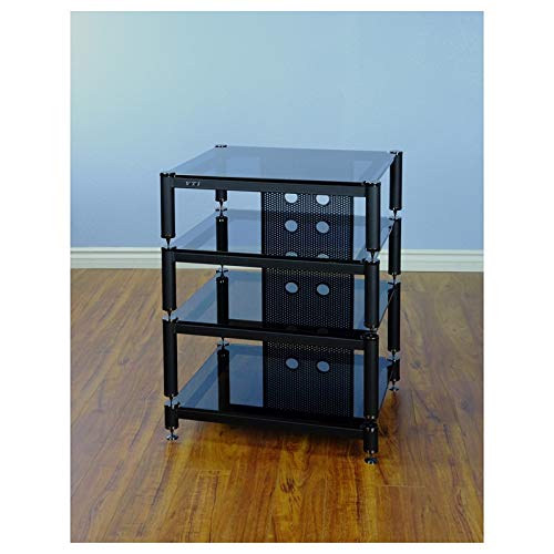 VTI BLG Series 4 Shelf Audio Rack-Black/Black/Black