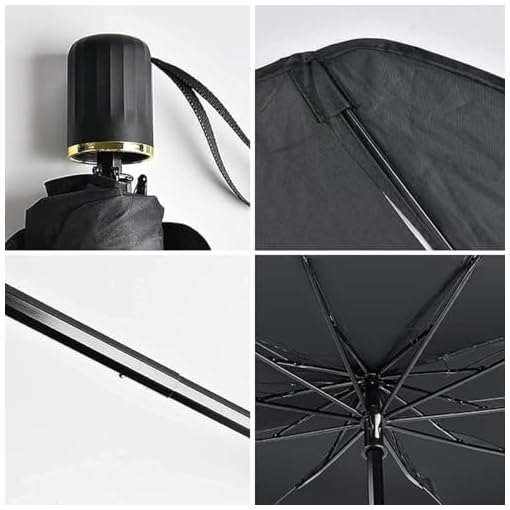 mikenzo Car Sun Shade Windshield Cover, Umbrella Windshield Sun Shade for Car Front Window，Sun Protection & Heat Insulation Foldable Sun Shade，Full Cover Sun Shade for Most Vehicles
