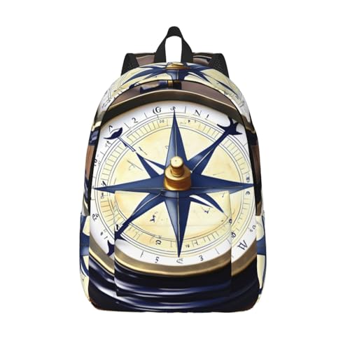 Mochila de viaje con brújula náutica para mujer y portátil de mano