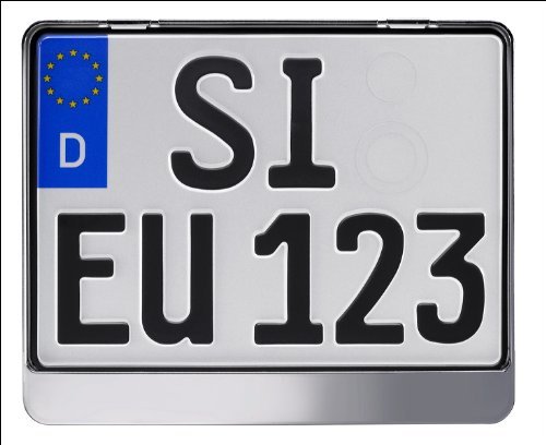 Kennzeichenhalter Motorrad Leichtkraftrad Trecker Chrom Look 280x200mm Erut Twinline