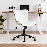 YOUTASTE Silla de Oficina Ergonomica, Blanco