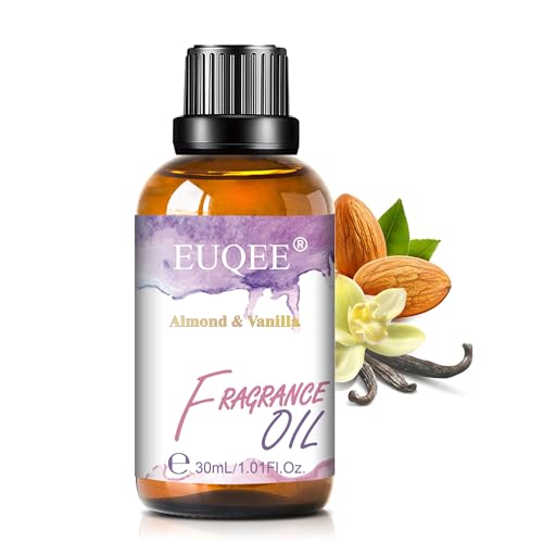EUQEE アーモンドバニラ アロマオイル 30ml エッセンシャルオイル 水溶性 アロマディフューザー 芳香用 アロマエッセンスの商品画像（Amazon）