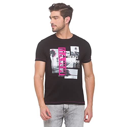 Image of Being Human Bean Green Regular Fit Round Neck Men's T-Shirt Clothing