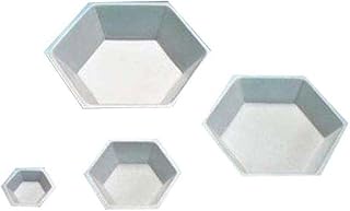 Eagle Thermoplastics HWB-475 Polystyrene Hexagonal Anti-Static Weighing Dish, Large, 200mL Capacity (Case of 500)