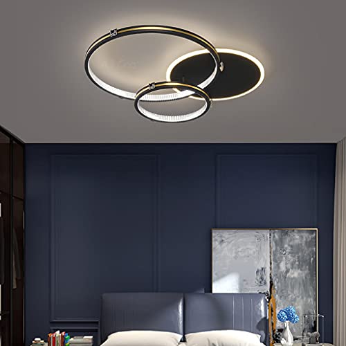 A.1.Coo LED Luces Techo dormitorio Lámpara Techo anillo de metal Iluminación Techo Campestre Plafón Vintage Tejida A Mano Dormitorio Restaurante Cocina Sala Té Luz Ahorro Energía 55cm Cover