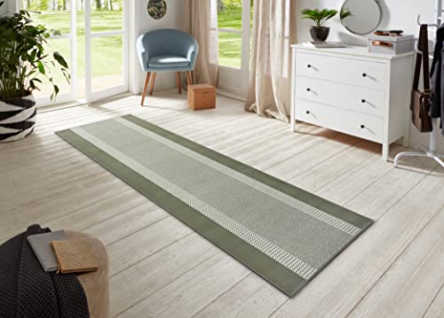 Alfombra de pasillo Hanse Home verde de 80 x 250 cm 2