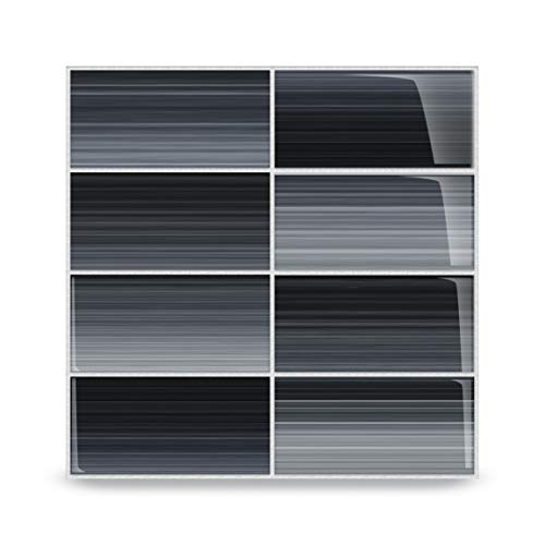 Bodesi Late Night Glass Subway Tile for Kitchen Backsplash or Bathroom, Color Sample