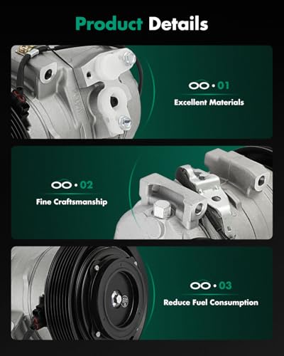 Image of SCITOO AC Compressor fit for Toyota for RAV4 2.0L 2001-2003 | Fast Cooling, Ultra Low Noise (≤72 dB)Air Conditioner Compressor with Clutch, Easy Installation, 472203933 4710370 4711370