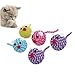 Ipetboom 5pcs Colorful Elastic Rope Cat Toy Interactive Mice Pet Teaser for Engaging Playtime and Exercise Lightweight Design Random Colors for Fun