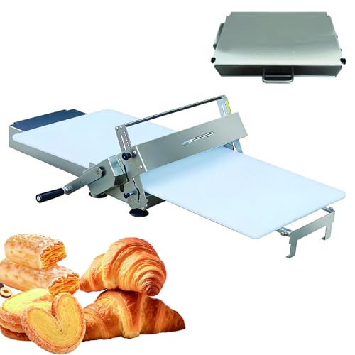 Máquina laminadora de masa manual con manivela regulable para pasta y hojaldre