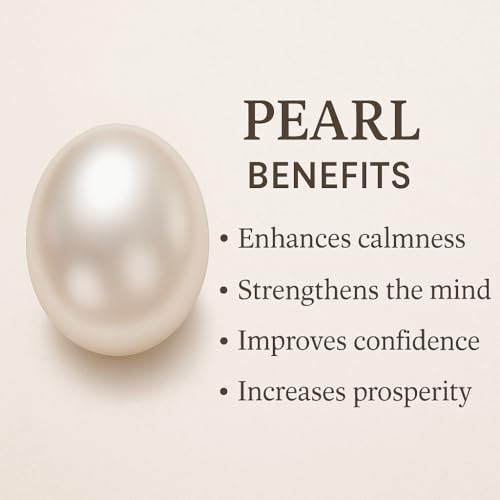 Image of 8.25 Ratti Pearl Original 7.42 Carat Pearl /Moti Stone Adjustable Ring For Men And Women With Lab Certified 01