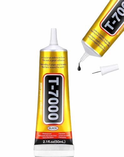 ALECPEA Upgrade T-7000 Black Adhesive Glue - 50ml | High-Performance Waterproof Adhesive for Precision Repairs Perfect for Phone Electronics Jewelry and Crafts