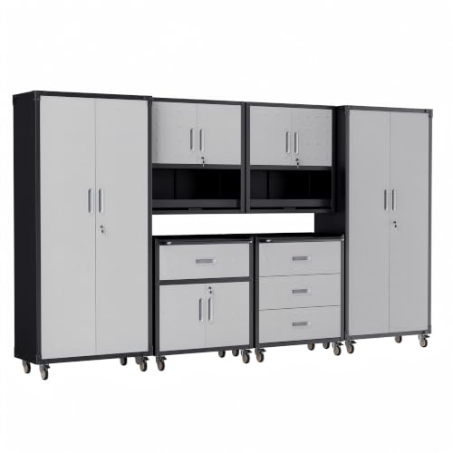 FLIXELIO 6-Piece Garage Storage Cabinets System Heavy Duty Workshop Set