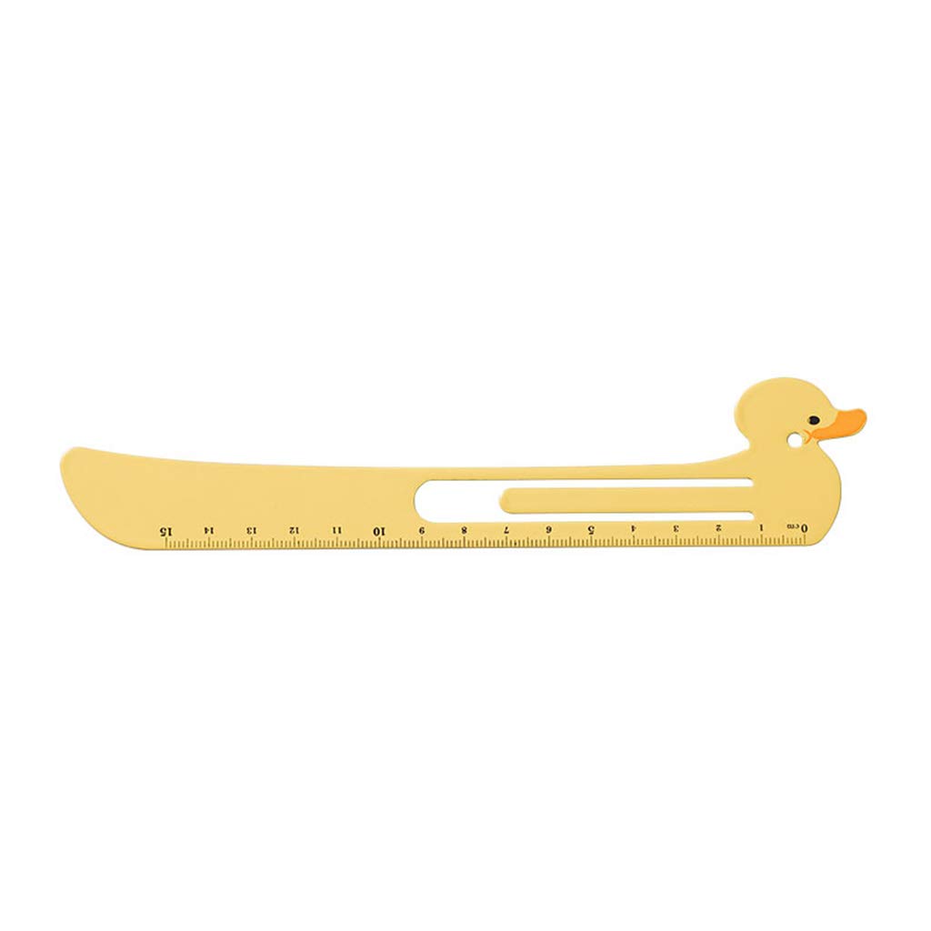 Cartoon Metal Ruler Book Holder Clip Measuring Scale School Supplies Book Mark
