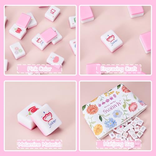 Set de Mahjong Americano con 160 piezas y bolsa miniatura 6