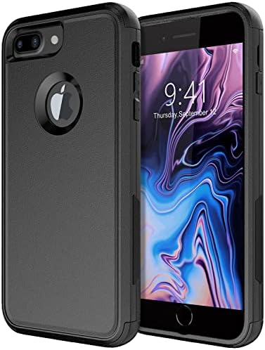 Diverbox for iPhone 8 Plus Case, iPhone 7 Plus Case [Shockproof] [Dropproof] [Dust-Proof],Heavy Duty Protection Phone Case Cover for Apple iPhone 8 Plus & 7 Plus (Black)