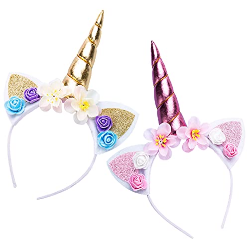 12 Cerchietti Con Unicorno Glitterati Per Feste A Tema: Idea Regalo Per Bambini E Adulti, Perfetti Per Compleanni, Halloween E Natale