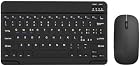 Foto di COEZFE Set Tastiera e mouse wireless Bluetooth, 10" Rechargeable Tastiera e Mouse Portatile per Tablet/smartphone/PC/iOS/Android/Windows, Layout Italiano QWERTY, Nero