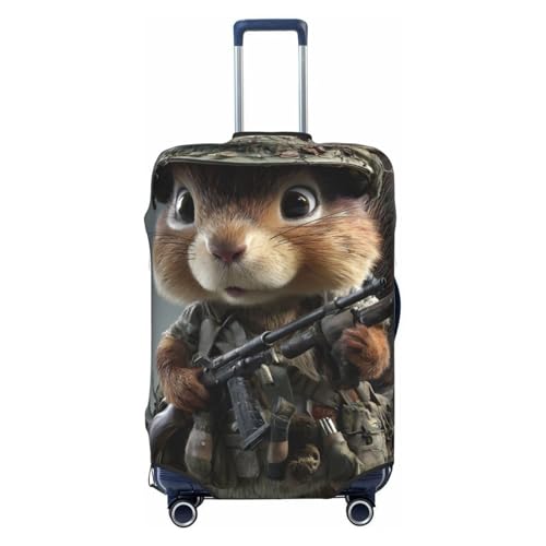 Interesting Squirrel Elastic Travel Luggage Cover, Washable Spandex Suitcase Protector, Anti-Scratch Fits 18-32 Inch - Main Image