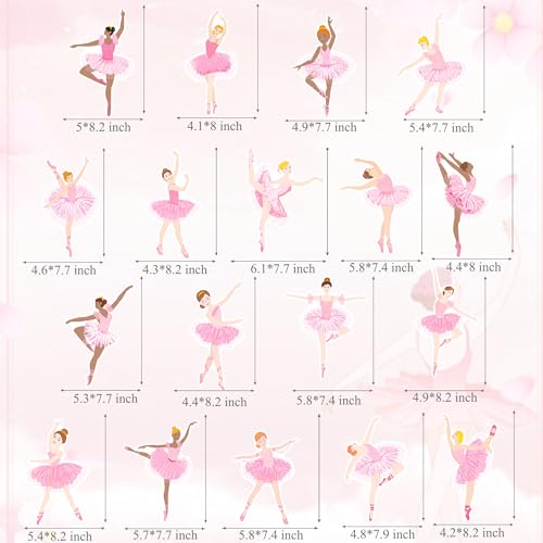 umoni Ballet Girls Hanging Swirls Ballerina Party Hanging Decorations 20PCS Ballerina Birthday Party Ceiling Swirls Decor Ballet Dancer Streamers for Ballet Dancing Girls Baby Shower Supplies by umoni - Image 5
